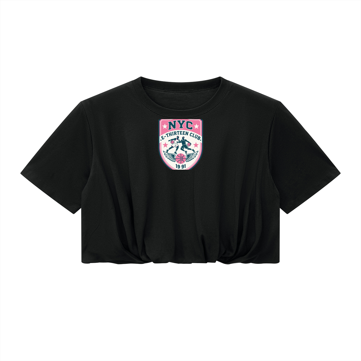 Women’s Crop Bubble Hem T-Shirt