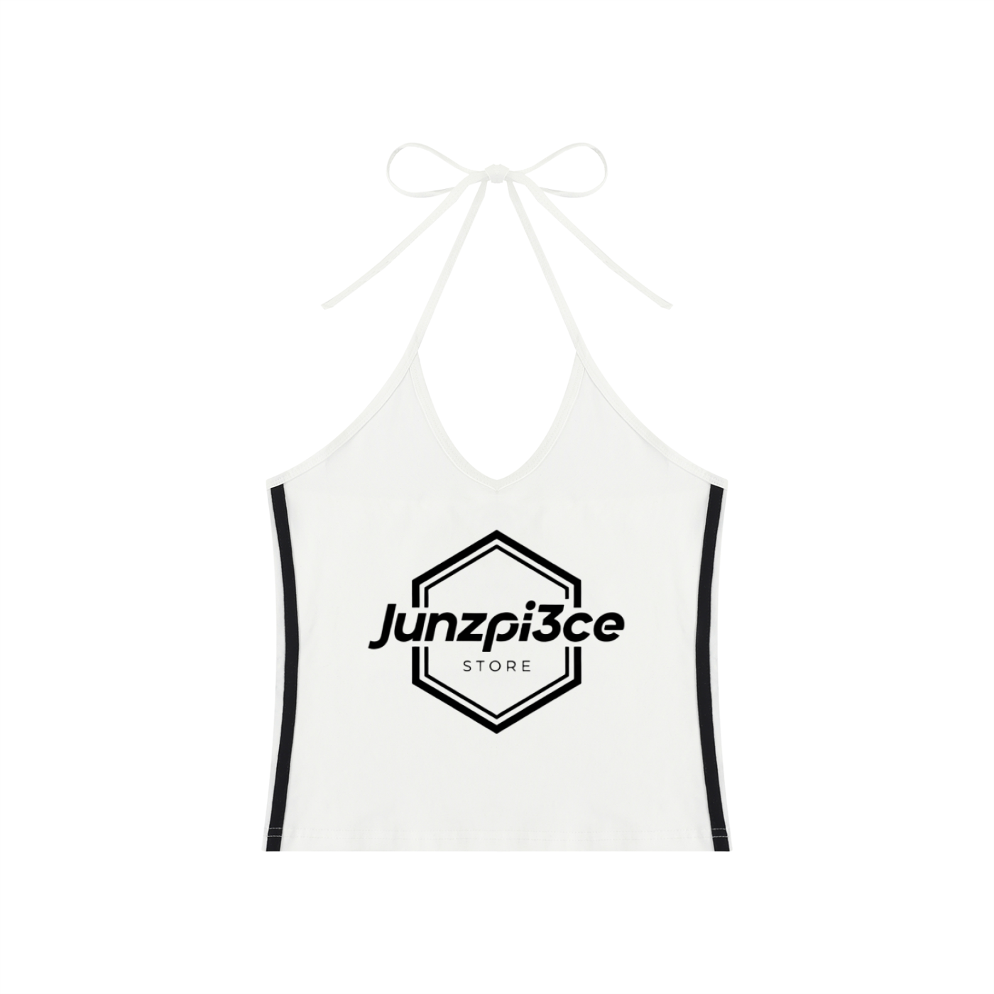 Women's Color Block Halter Crop Tank Top