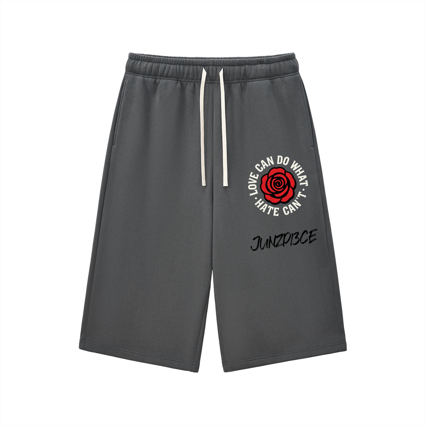 Relaxed Drawstring Three-quarter Sweatpants