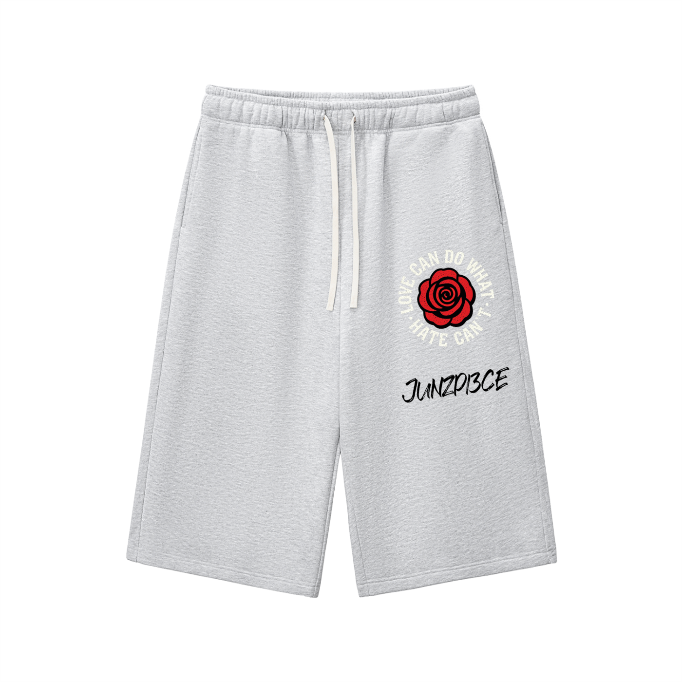 Relaxed Drawstring Three-quarter Sweatpants