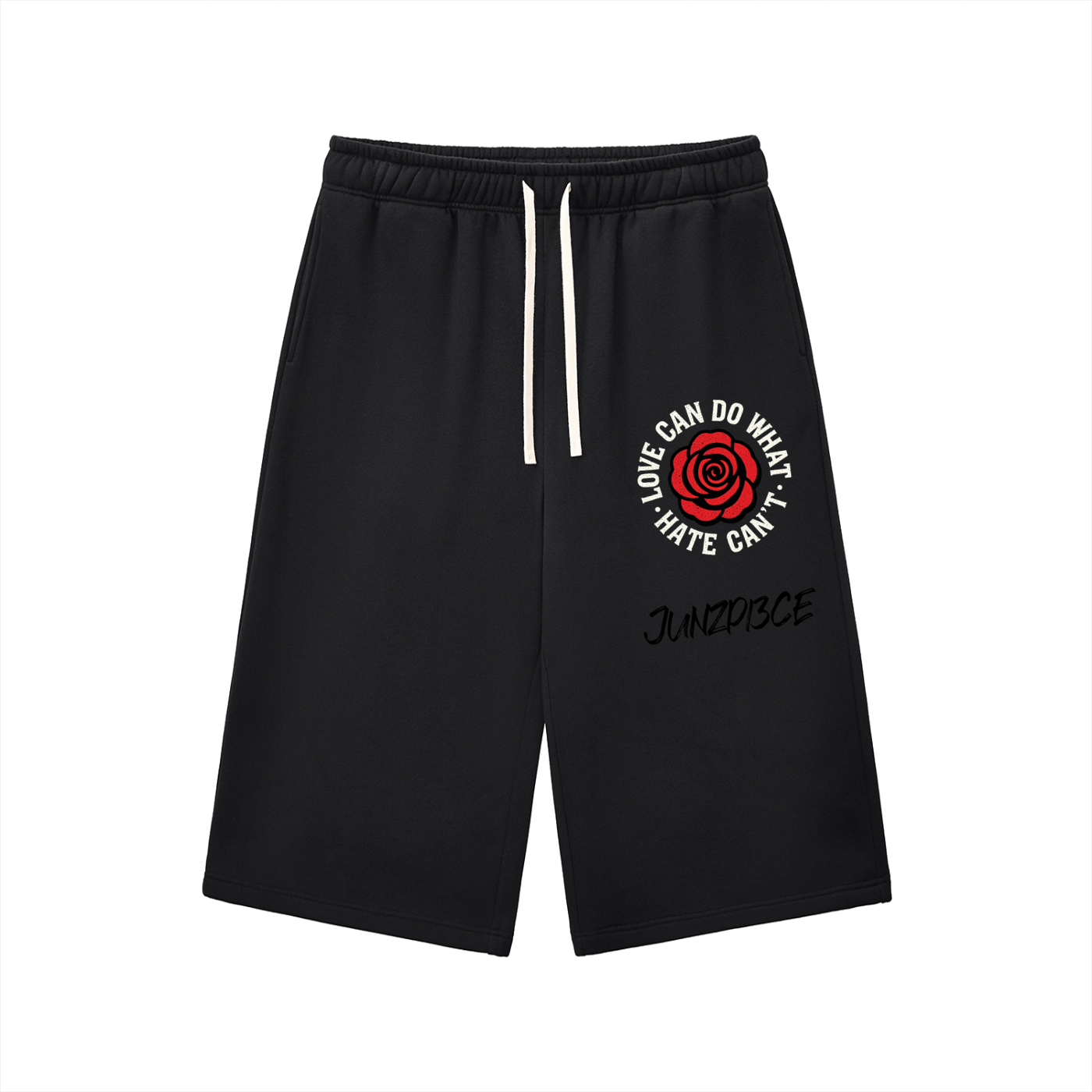 Relaxed Drawstring Three-quarter Sweatpants