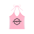 Women's Color Block Halter Crop Tank Top